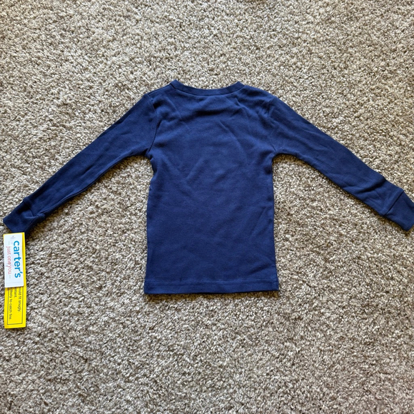Carter Just One You Boys Long Sleeve Tee NWT Size 2T Blue - Picture 4 of 5